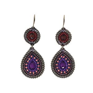 Erik & Mike Soan Tear Drop Earrings in Zanzibar.